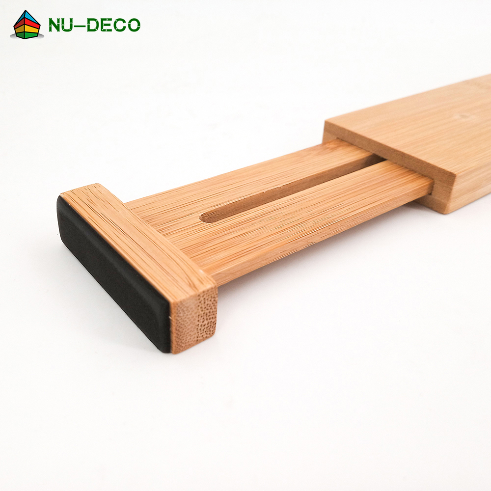 4 Pack Large Adjustable Bamboo Kitchen Drawer Dividers Drawer Organizers