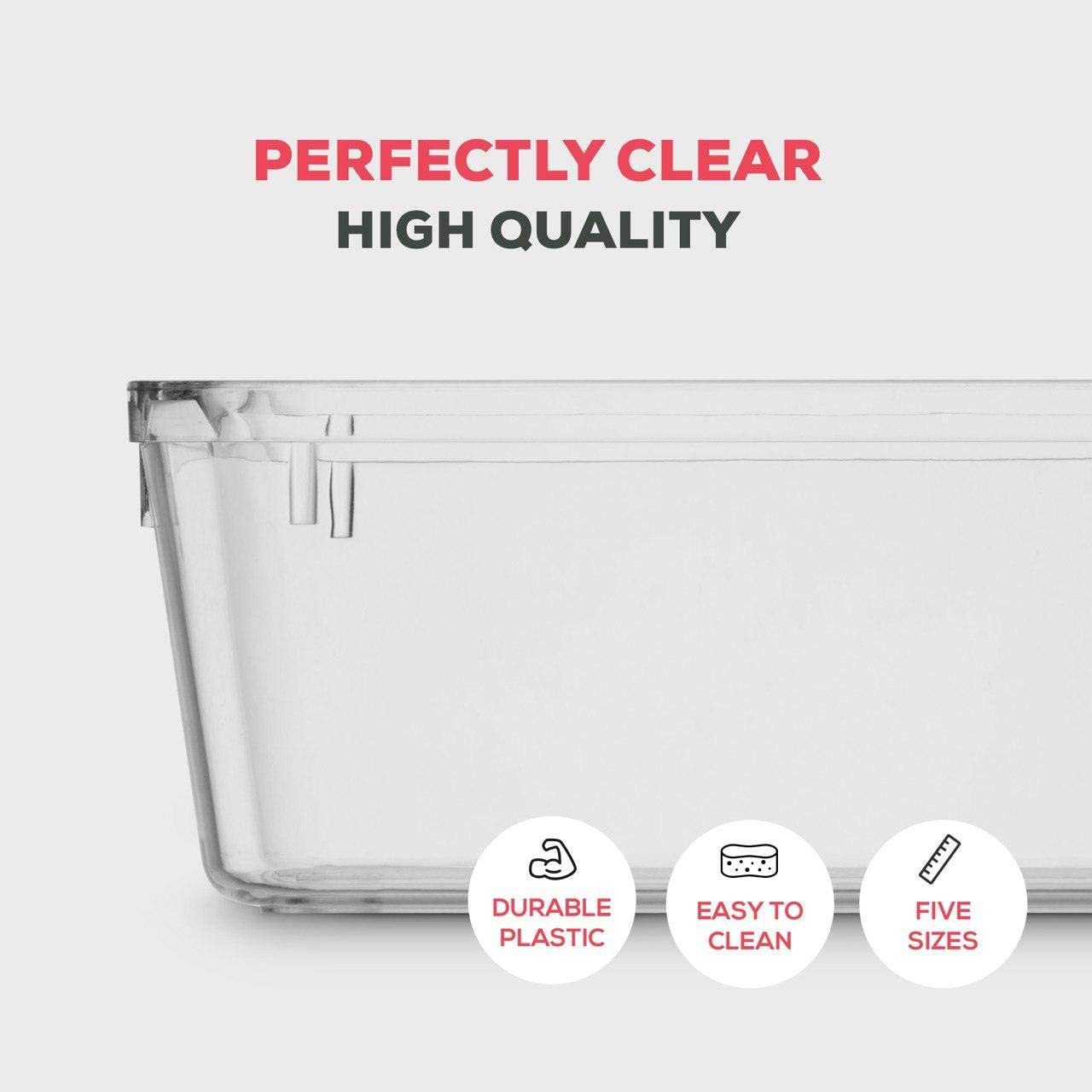 Cheap Hot-selling 25pcs Drawer Organizer Tray Set 5 Different Sizes Drawer Organizers for Makeup Office Desk Drawer Orga