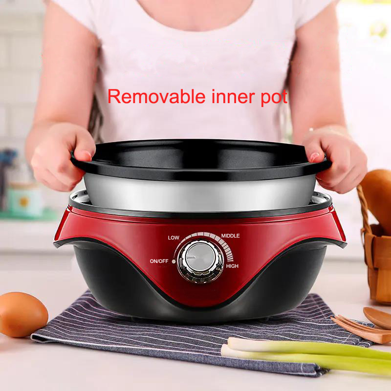 Big capacity 1800W super power Multifunction Electrical Cooker Curry Cookers Hot Pot chinesehotpot electric skillet