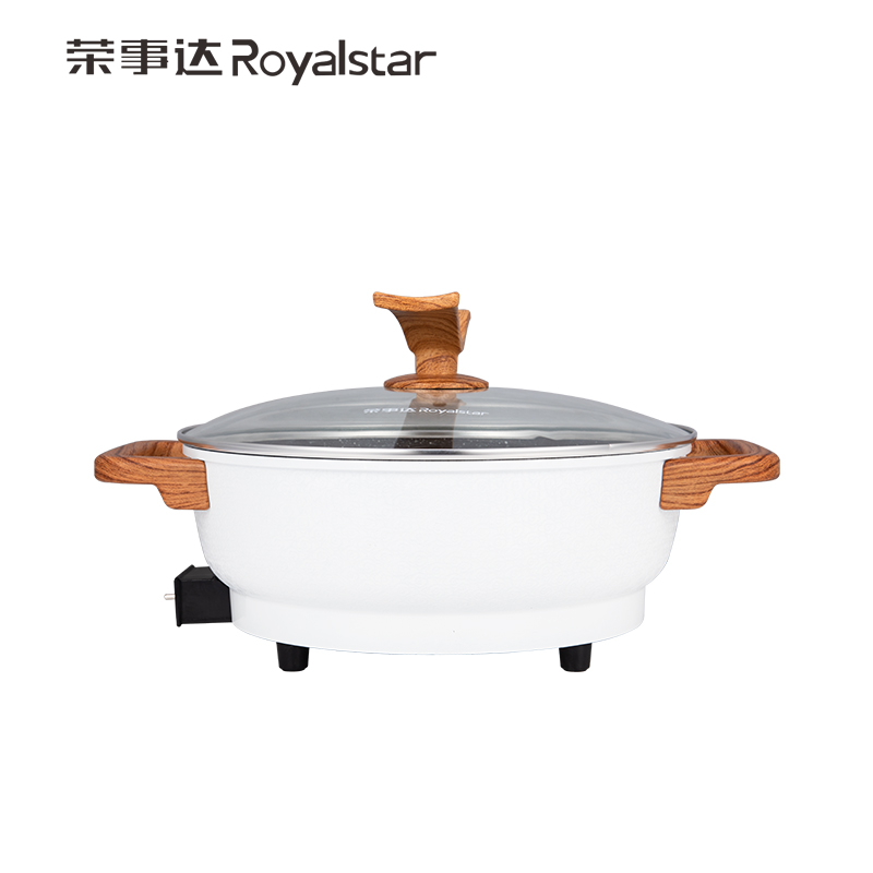 Guaranteed Quality Two-flavor Hot Pot 5L  Non-stick Electric Skillet with Cool Touch Safe Handle Make Hot Pot Shabu Shab