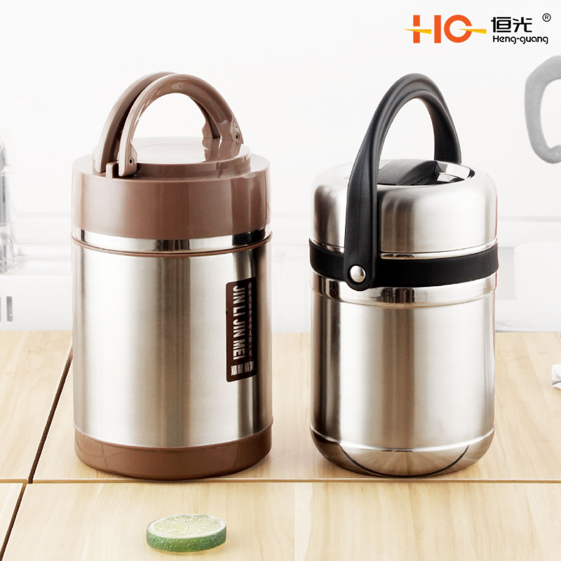 304 Stainless Steel Thermos Food Container 1.5L 1.9L Tiffin Vaccum Food Jar Food Flask Thermal Lunch Box