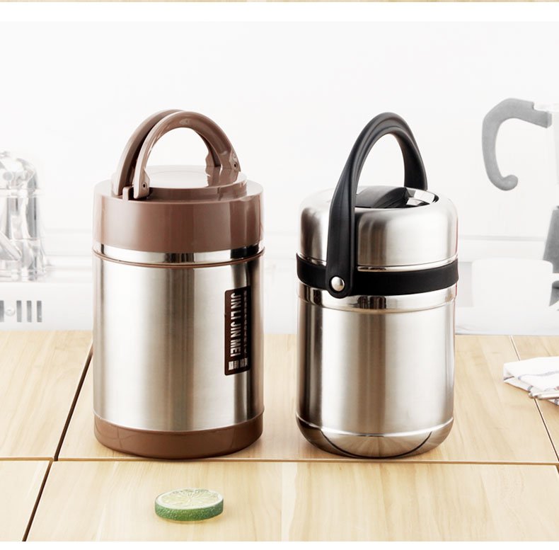 304 Stainless Steel Thermos Food Container 1.5L 1.9L Tiffin Vaccum Food Jar Food Flask Thermal Lunch Box