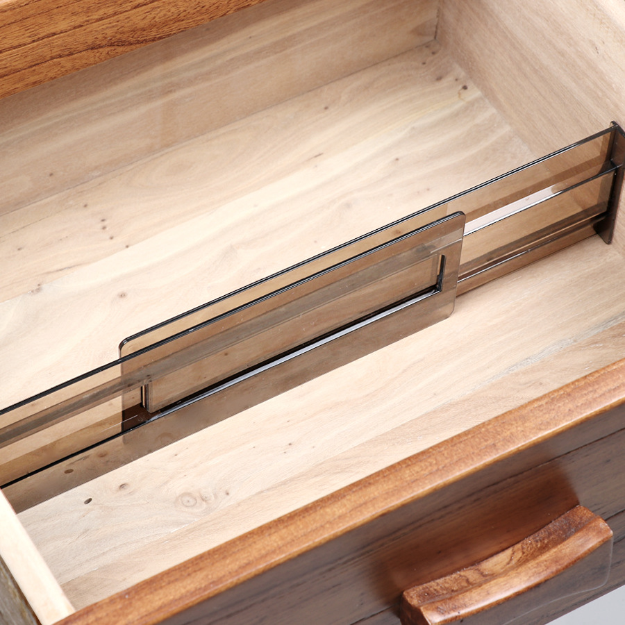 2pcs Strong Secure Hold Adjustable Expandable Drawer Divider Kitchen Adjustable Plastic Drawer Dividers Organizers