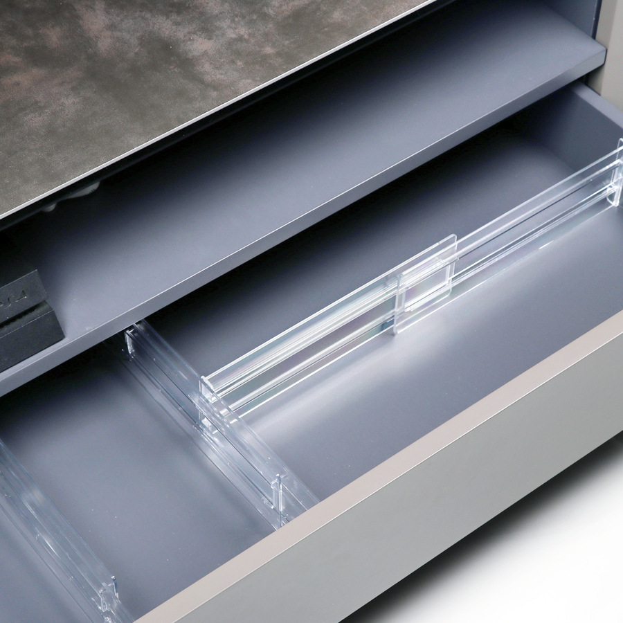 2pcs Strong Secure Hold Adjustable Expandable Drawer Divider Kitchen Adjustable Plastic Drawer Dividers Organizers