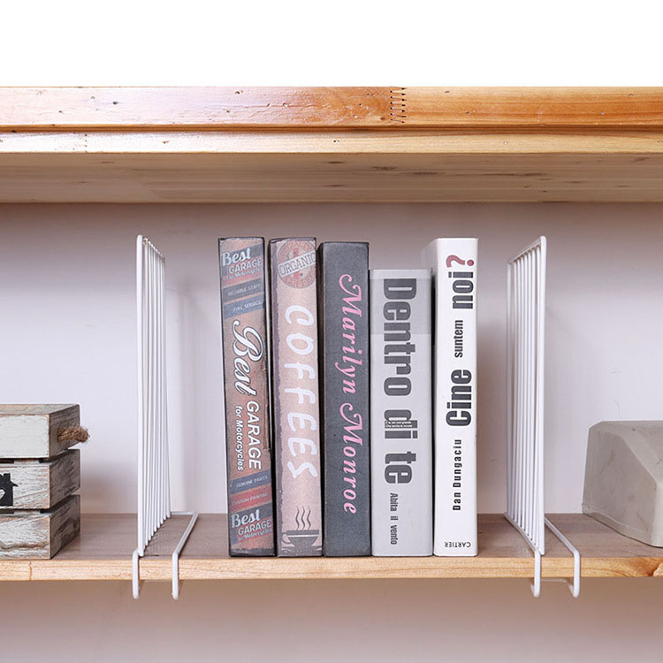  Durable White Metal Closet Separators Organizer Wood Shelf Divider Organization Dividers For Wire Shelving