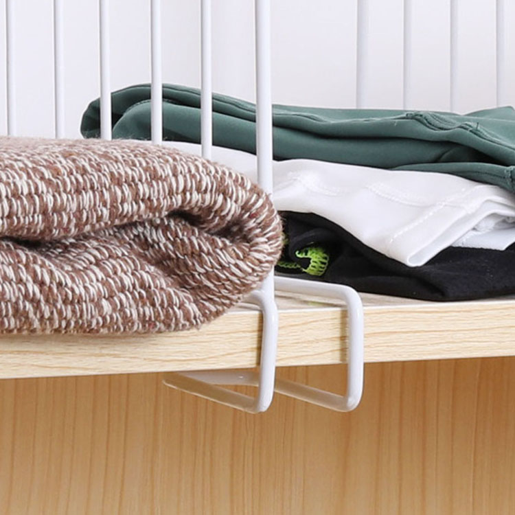  Durable White Metal Closet Separators Organizer Wood Shelf Divider Organization Dividers For Wire Shelving