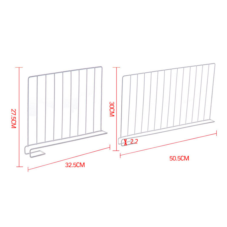  Durable White Metal Closet Separators Organizer Wood Shelf Divider Organization Dividers For Wire Shelving