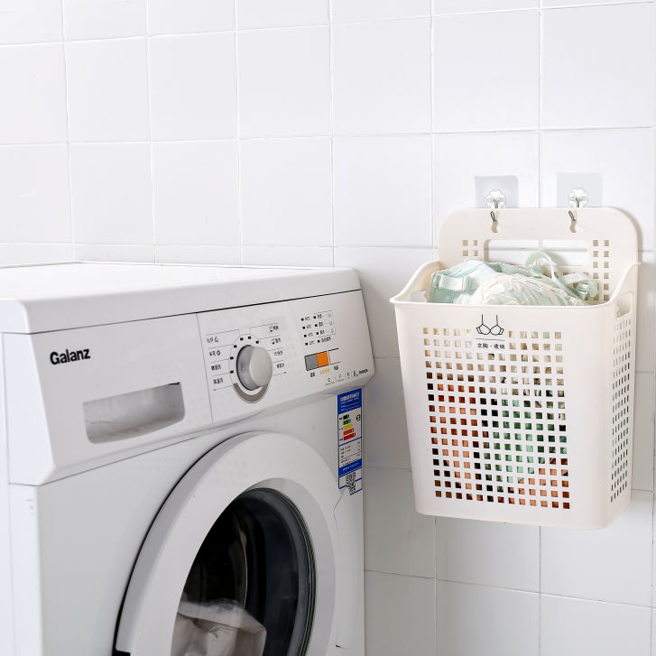 Wall-Mounted Dirty Laundry Hamper and Clothing Storage Basket