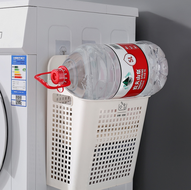Wall-Mounted Dirty Laundry Hamper and Clothing Storage Basket