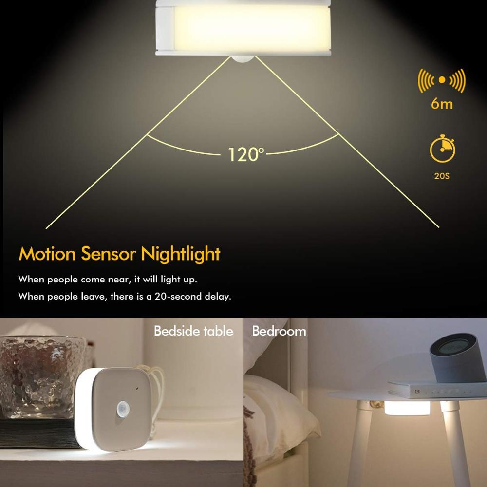 portable wireless USB rechargeable table lamp Smart motion induction  kids LED Night Light