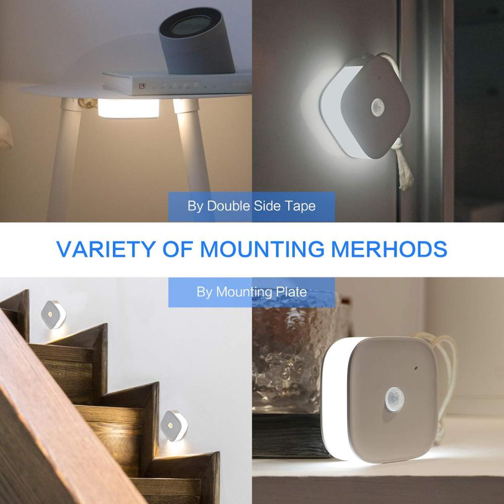 portable wireless USB rechargeable table lamp Smart motion induction  kids LED Night Light