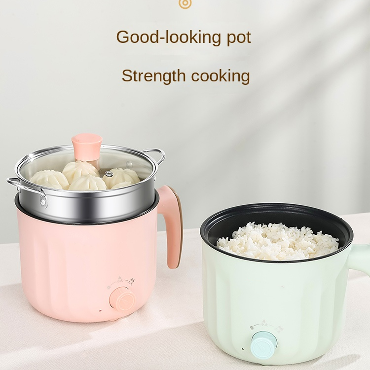 Student Dormitory Portable Electric hot Pot Multi Mini Household Nonstick Electric Skillet With Steamer