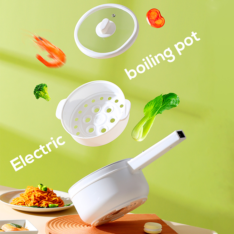 Ceramic Glaze Coating Boiling Pan Multi Function Mini cooker Skillet rice cooker steamer pot