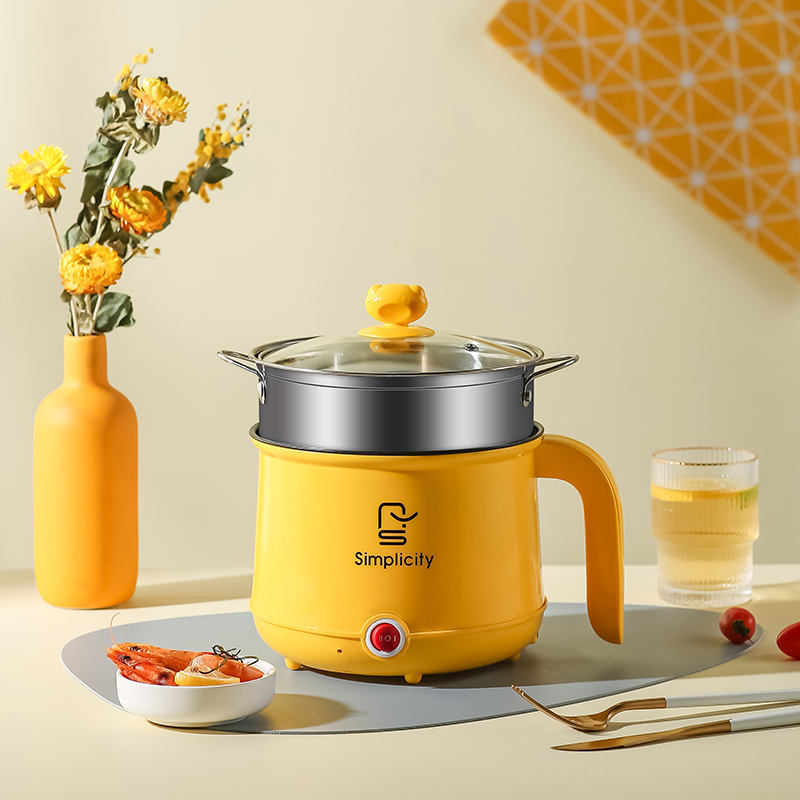  Double Layer Household Mini Electric Stainless Steel Non Stick Automatic Electric Cooker Pot