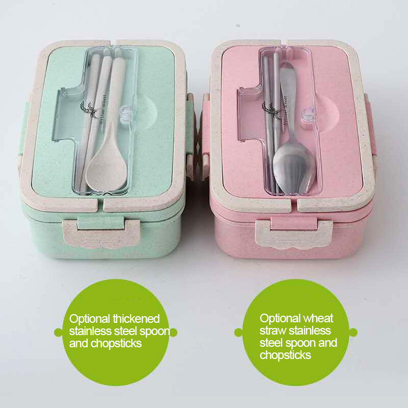 Food Container for Food Bento Box Japanese Biodegradable Lunch Box for Kids with Compartment Leakproof Lunchbox Dinnerwa