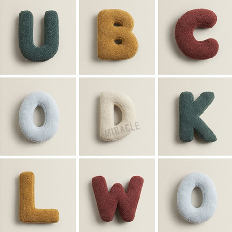 Designer Contour Letter Pillow - Luxurious Soft and Durable Decorative Cushion