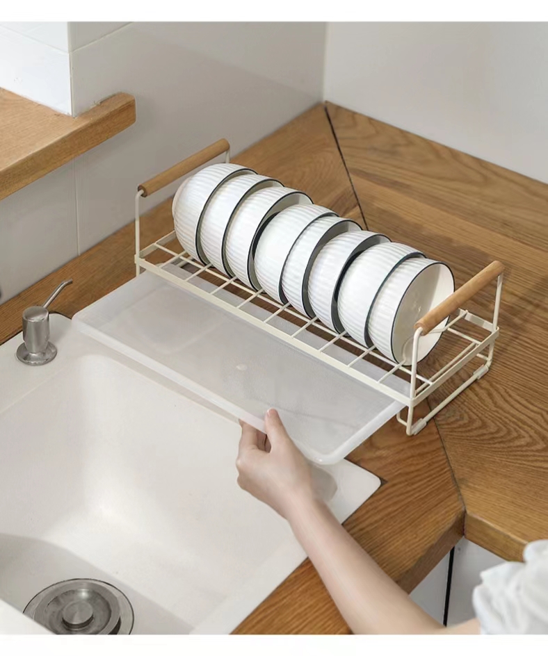 Household Kitchen Bowl Iron Storage Drain Rack (1 piece)