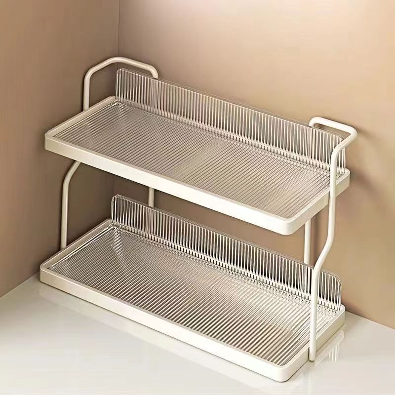 Home Kitchen Acrylic Double-Layer Seasoning Storage Shelf (1 Piece)