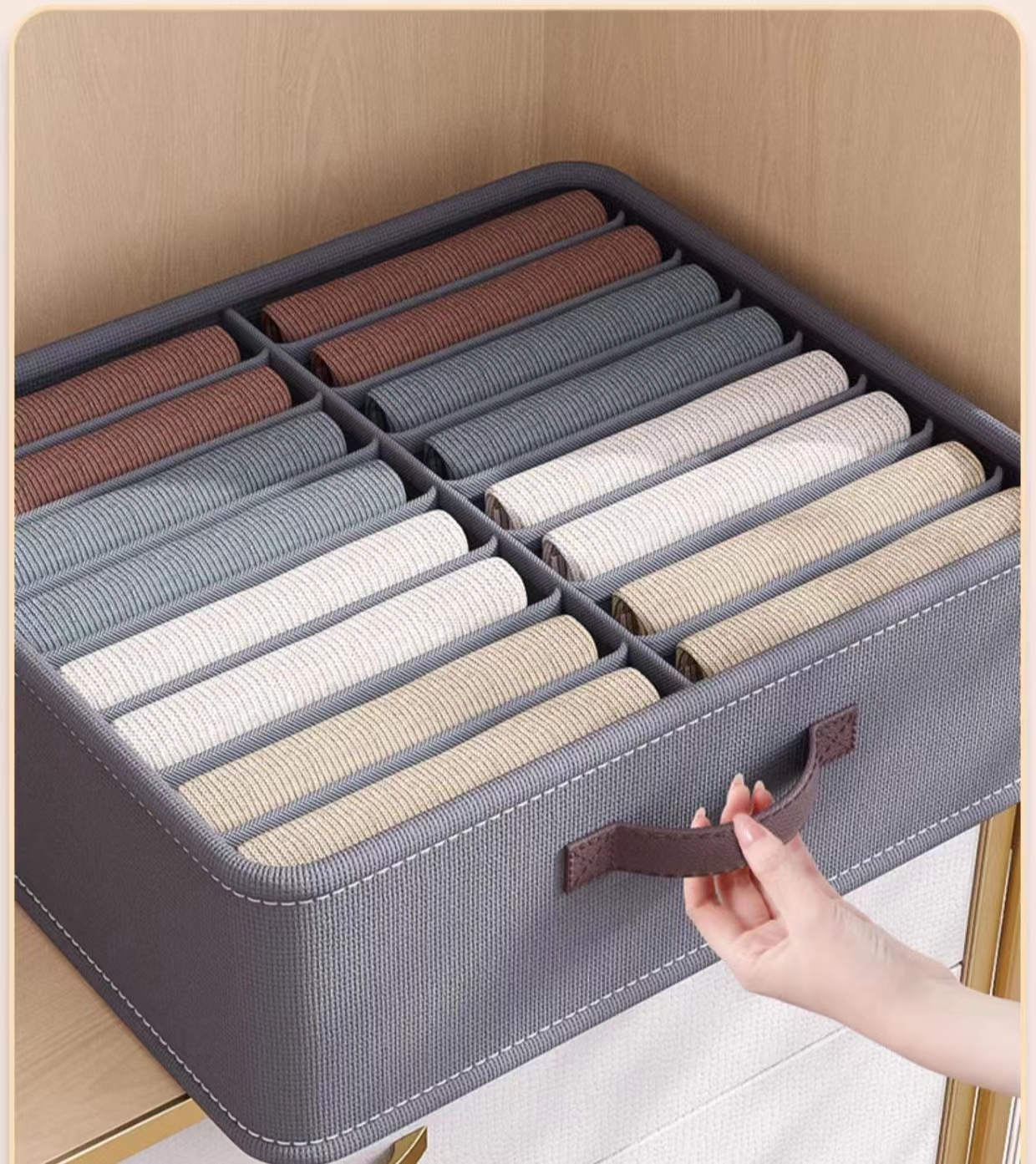Popular 24 Grid Household Clothing Sorting and Storage Box