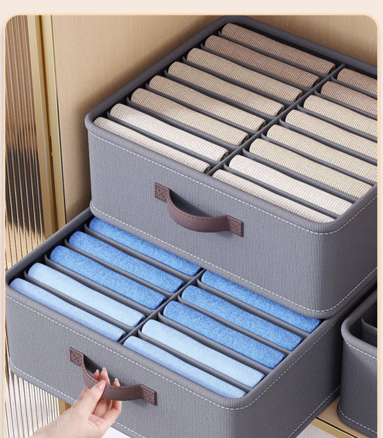Popular 24 Grid Household Clothing Sorting and Storage Box