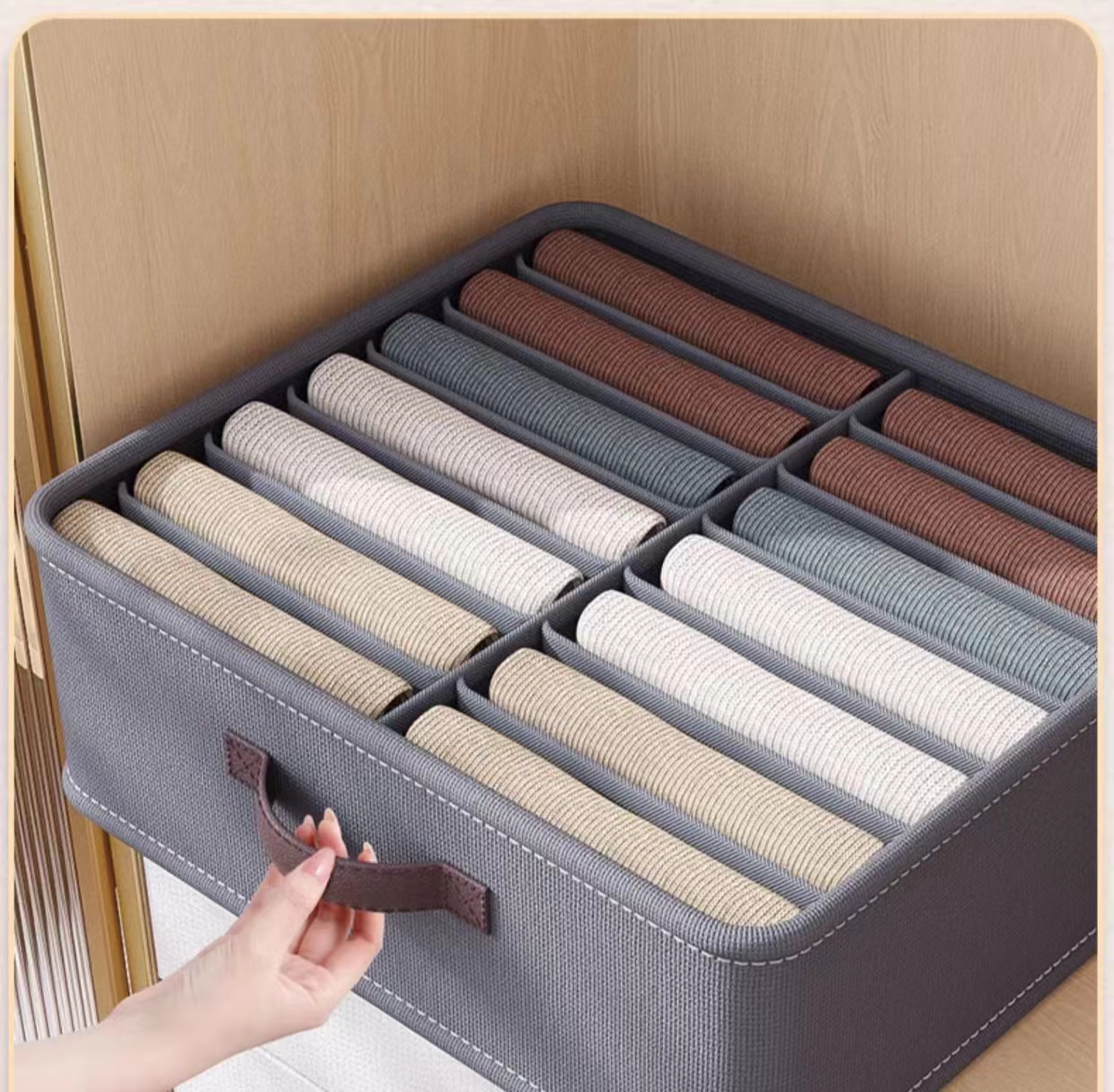 Popular 24 Grid Household Clothing Sorting and Storage Box