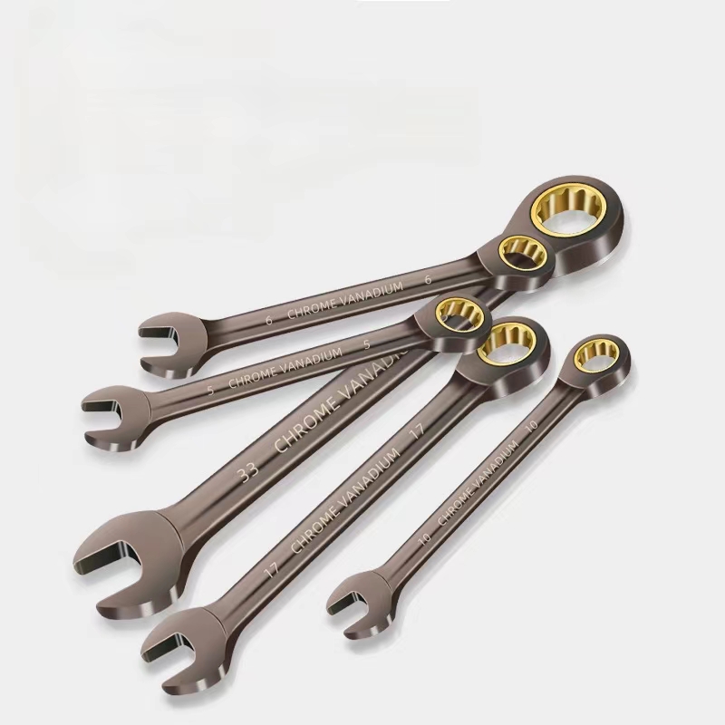 Double End Dual-Purpose Plum Blossom Open Ratchet Wrench (1 Piece)