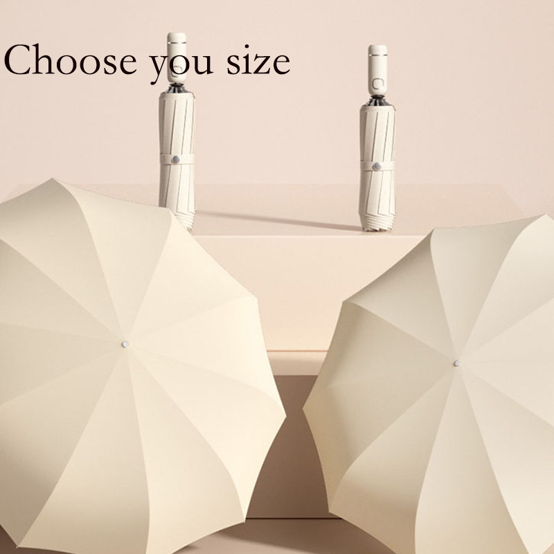 Full-automatic reverse-folding umbrella for women, sunny and rain, large size, reinforced, thickened, strong and wind-re