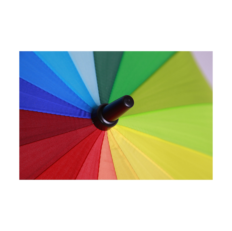   rainbow straight umbrella prints design travel fashion rainbow umbrella