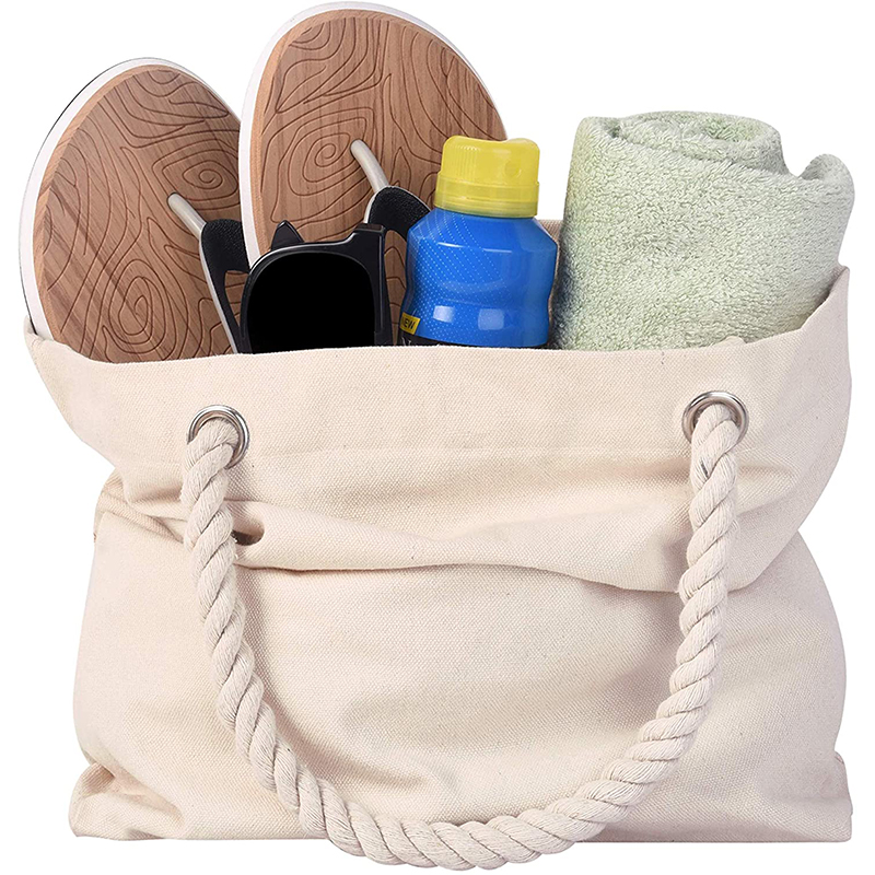  Unbranded Sturdy Organic Cotton Denim Tote Bag with Rope Handles