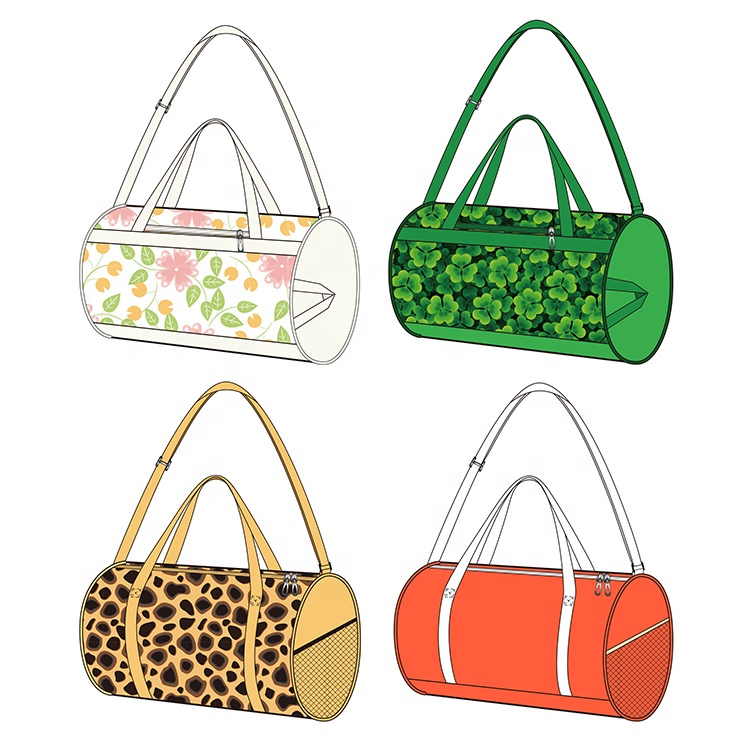   printing floral sublimation girls weekend travel duffle round gym sports bag