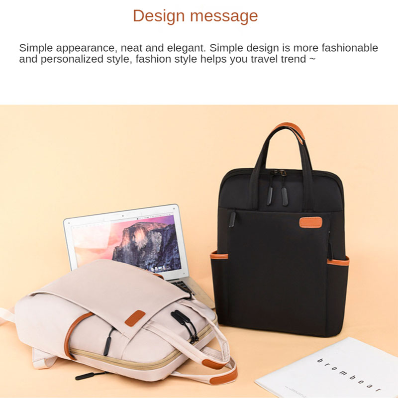 Classic Blank Beige Large Women Laptop Oxford Cloth Bags for School high quality personality style woman fashion laptop