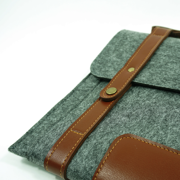 Polyester Felt Laptop Bag for Business Professionals Durable Computer Case for Men
