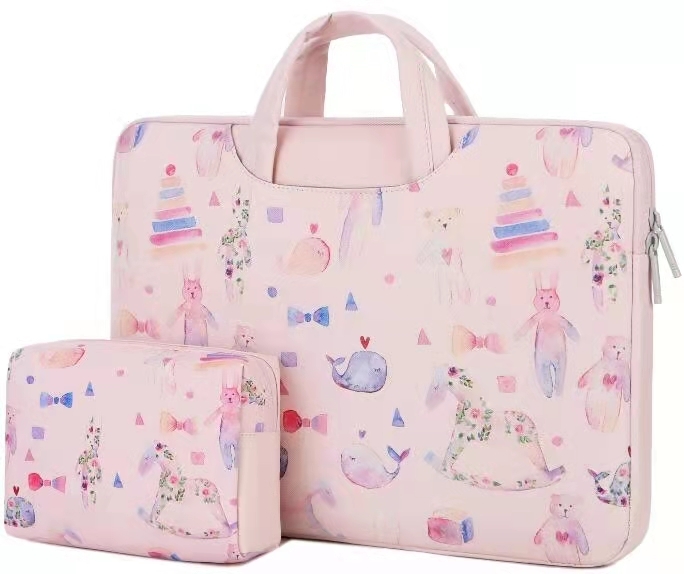 Luxury Vegan PU  Fake Leather Waterproof Bag For Samsung Women Leather Laptop Sleeve 13.3 Inch