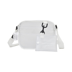 girls  waterproof messenger transparent  zipper clear pvc crossbody bag