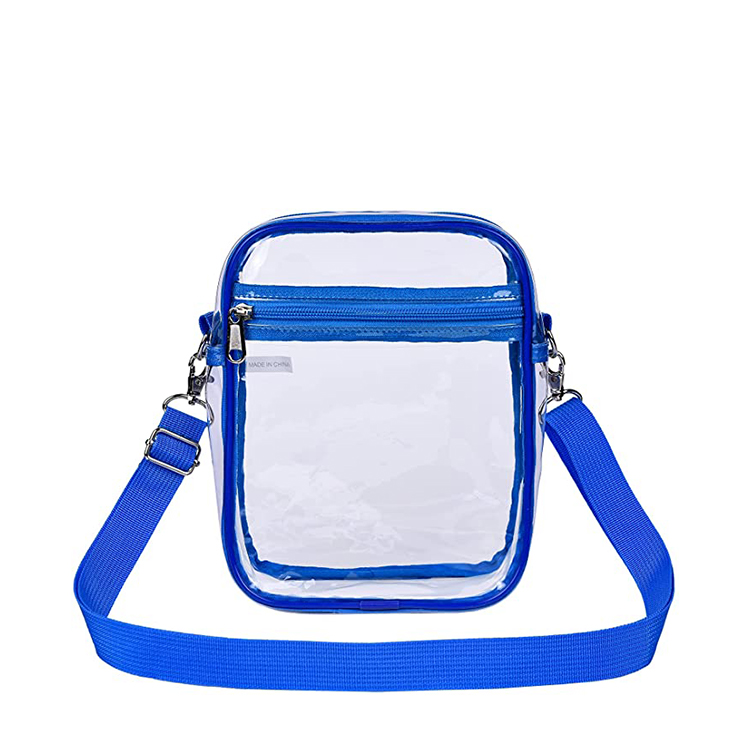 Clear PVC Bag 2022 NFL Stadium Approved PVC Crossbody Messenger Bag Clear Purse Transparent Shoulder Sling Bag