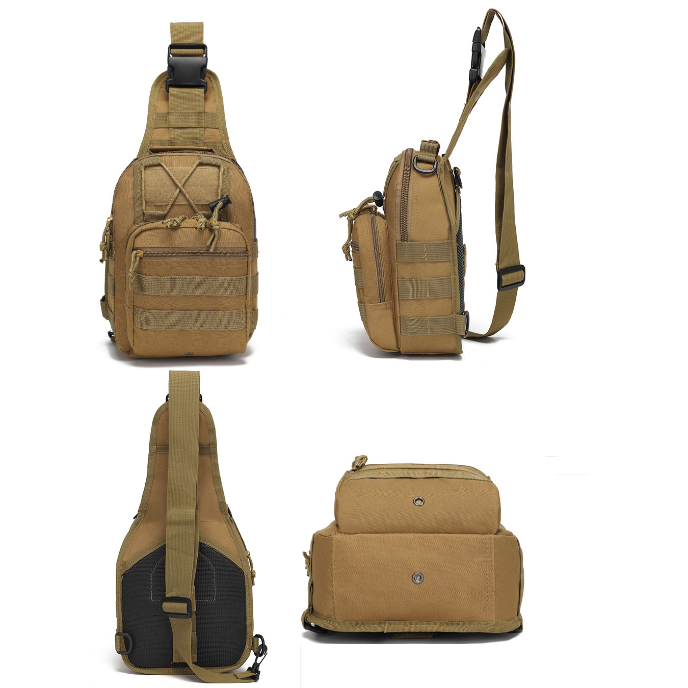 Tactical Messenger Crossbody Bag Oxford Tactical Chest Bag Single Shoulder Molle Pouch Men Tactical Sling Pouches Bags