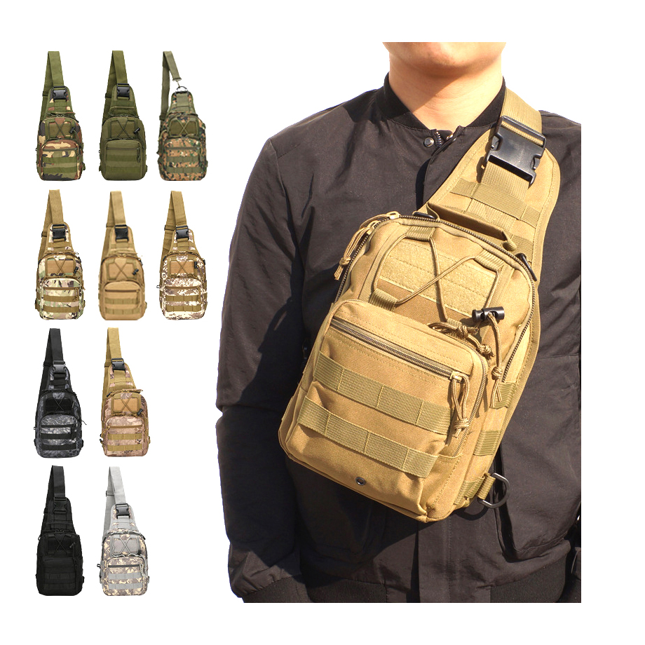 Tactical Messenger Crossbody Bag Oxford Tactical Chest Bag Single Shoulder Molle Pouch Men Tactical Sling Pouches Bags
