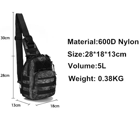 Tactical Messenger Crossbody Bag Oxford Tactical Chest Bag Single Shoulder Molle Pouch Men Tactical Sling Pouches Bags