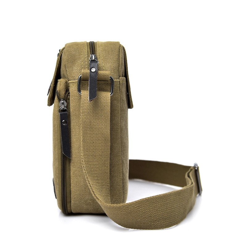 Retro men's casual Korean canvas bag shoulder bag outdoor multi-function travel small messenger bag for men