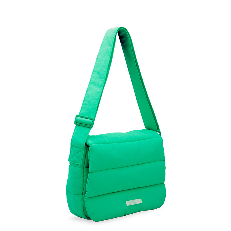 Woman Fashion  Poofy Sling Purse Bag Puffy Cross body Shoulder Tote Nylon Quilted Puffer Handbag
