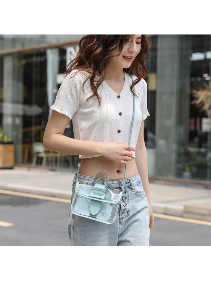 Transparent Jelly Handbags for Women & Girls Stylish See Through Shoulder Bags