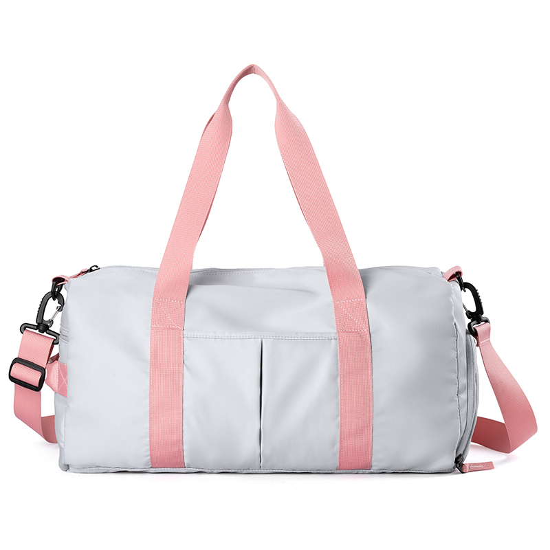 Travel sports gym duffel bag with shoe compartment bag for women