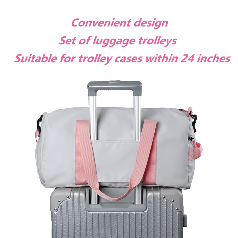Travel sports gym duffel bag with shoe compartment bag for women