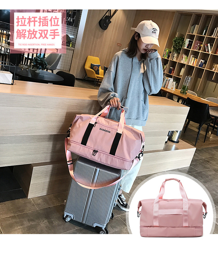   Large Capacity Travel Bag Waterproof Sport Gym Travel Duffel Bag With Shoe Compartment