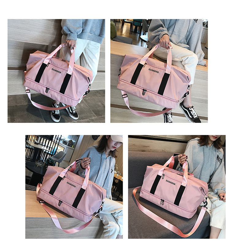  Large Capacity Travel Bag Waterproof Sport Gym Travel Duffel Bag With Shoe Compartment
