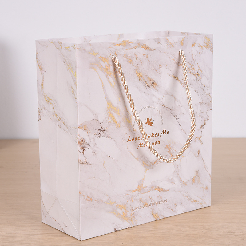 Fashion Boutique Luxury Retail Accept  Your Own  Small Carry Paper Gift Shopping Bags With Ribbon Handle