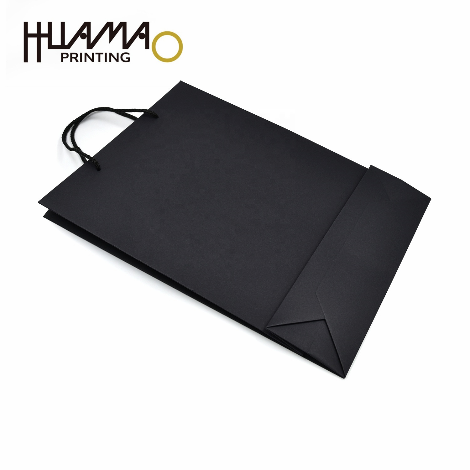  Printing Shopping Paper Bag Luxury Black Paper Bag Handle Luxury Paper Gift Shopping Bag