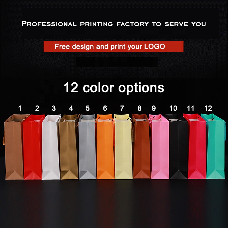  luxury kraft paper gift bags with your own  for clothes  brown paper bags for packaging