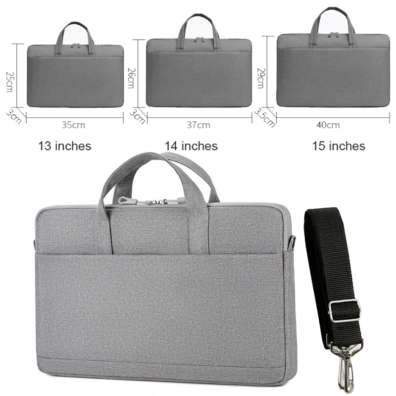 Business Large Capacity Computer Bag 15.6 Inch 14 Inch Laptop Case Portable Laptop Gray Tote Laptop Bag