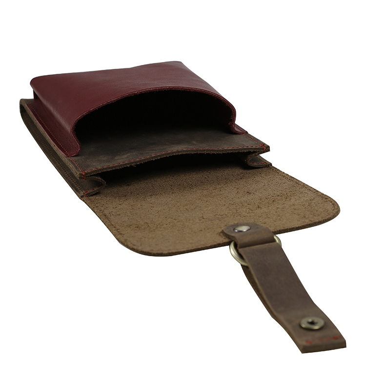   real leather mobile phone bag & cases business fashion waist belt bag waterproof phone bags